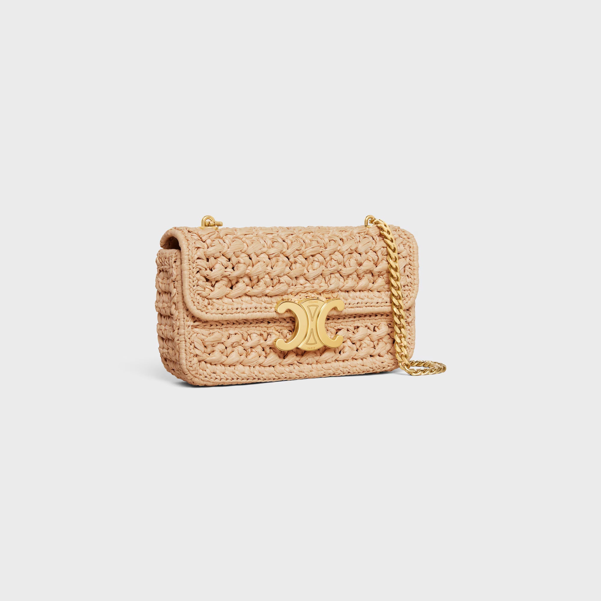 CL Straw Chain Crossbody Bag
