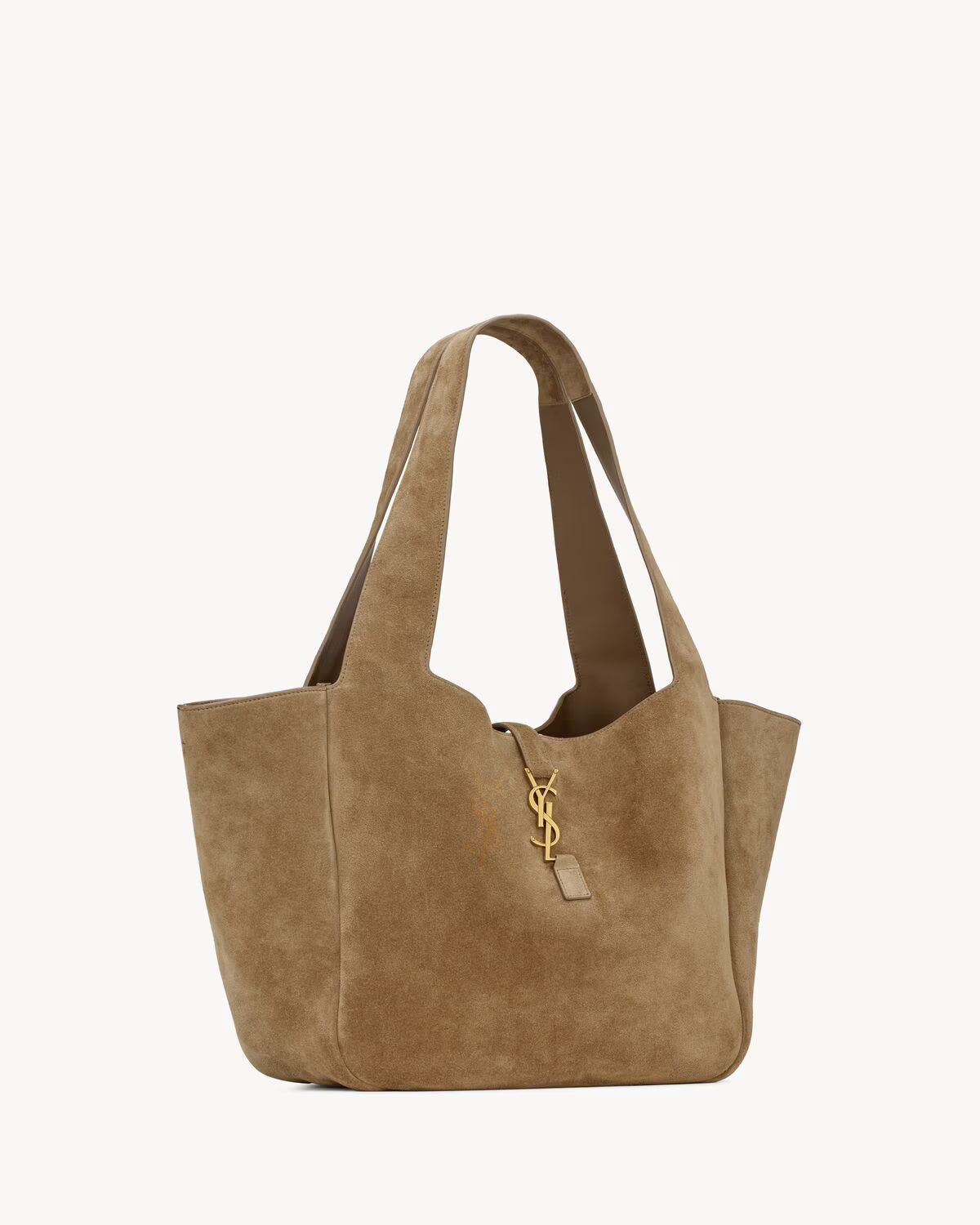 YSL Women's Brown Suede Bea Tote Bag